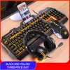 Combos 104 Keys Gaming Keyboard Mouse Headset Combos Mechanical Feel Game RGB Keyboards 3200DPI MICES HEADPHERFONS SET FÖR PC LAPPOP GAMER