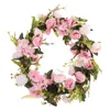 Flores decorativas Decoración floral Faux Wreaths Farmhouse Wedding Flower Wreath Hecho a mano Spring Fake