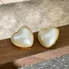 Boucles d'oreilles femmes mode grand blanc amour coeur perle 2023 tempérament bijoux en gros