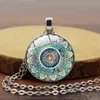 Chaînes Mandala Yoga Temps Collier Exquis Motif Conception Pendentif Cadeaux Pour Lucky GirlsChains