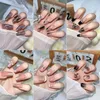 Falska naglar attraktiv lätt borttagning ofarliga strassar dekorera kvinnor tillräckligt kvantitet gel nagel spetsar salongförsörjning