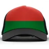 Casquettes de baseball Biélorussie Homme Jeunesse Chapeau Gratuit Personnalisé Nom Numéro Imprimer Po Pays Diy Nation Russe Drapeau Biélorusse Casual Casquette De Baseball