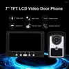 Videodörrtelefoner 7 tum Monitor HD Camera Phone Doorbell Intercom System IR Night Vision Wired