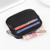 Portefeuilles PU Leather Card Holder Zipper Business Case Men Credit Mini Key Wallet Coin Portemonnee Women's Soft Polyester Fiber 2023