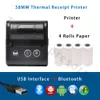 Printers Wireless Bluetooth Thermal Receipt Printer Compatible With Android System To Print POS Bill Receipt Portable Bluetooth Printer