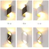 Duvar lambası Siyah Sconce Cam Led Altıgen Yatak Odası Dekor Dış Işık Lambaları Yatak