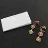 Earring designers design studs for women, luxurious and fashionable gold crystal gold letter jewelry, jewelry, party jewelry