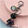 Keychains Lanyards 1Pc Fashion Handmade 3D Astronaut Space Robot Spaceman Keychain Keyring Alloy Gift For Man Friend Drop Delivery Dhzvw