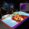 Spoczywa Lion King DIY Custom Gaming Myse Myse Computer Mousepad Large Mouse Pad Pad Gamer RGB LED Podświetlenie myszy dywan pc mata biurka