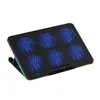 Pads F5 Laptop Radiator biurowy biurowy biuro Regulowane światła RGB telefon komórkowy stojak na tablet Mute podwójny USB e -sport