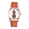 Montres-bracelets Mignon Drôle Ananas Horloge Femmes Faux Cuir Analogique Quartz Montre Mode Femmes Montre-Bracelet Élégant Dames Robe Montres Fi