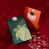 Confezione regalo Natale Borsa per bambini con adesivo Candy Apple Packaging Paper Box Year Tote