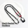 Pendant Necklaces Stone Bead Men Sweater Necklace Polished Rectangular Stylish Fashionable Hanging Choker Jewelry Birthday Gift