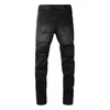 2023 New high-quality jeans tattered and ripped motorcycle pants slim fit motorcycle jeans men's designer jeans Size 28-40 #10