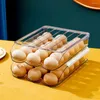 Storage Bottles Egg Holder Automatic Rolling Fresh Box Fridge Supplies Household Transparent For Refrigerator Organizer Bin
