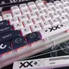 Combos Print Stream Keycap XDA Profile PBT Keycap Set Black White Mechanical Keyboard Keys for MX Customization DIY