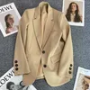 C5601 primavera otoño mujer Casual Blazer abrigo solapa cuello manga larga prendas de vestir exteriores OL Blazer abrigo