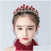 Pinzas para el cabello Barrettes Niñas Corona Tocado Niños Princesa Crystal Diadema Accesorios para fiestas Super Fairy Flower Boy Cumpleaños Dr Dhp9H