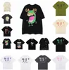2023 WomenMen's T-shirts Designer Galleries depts Shirt Alphabet Print Trendy Trend Basic Casual Fashion Loose Short T-shirt Media manga TeeS Green White And Black