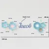 Decorative Flowers & Wreaths DIY Paper Set Name Sign Kit Nursery Wall Decoration Baby Shower Backdrop Girls Flower Decor Fleur Drop Ship