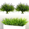 Decorative Flowers Garden 6pcs Simulation Plants Realistic Bright Color No Watering Artificial Outdoor Fake Monkey Grass Home Decoration