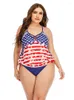 Mutade feminina 2023 Plus Size Women Swimsuit Tankini Conjunto feminino Salia de natação Biquíni Ternos de banho Arma de banho grande