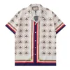 Camicie di design di lusso 22ss Moda uomo Camicia da bowling nera con stampa classica geometrica Hawaii Camicie casual floreali da uomo Slim Fit Shor238t