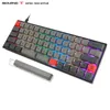 Combo's Kailh Gk64 x60% 64 toetsen Aangepast mechanisch toetsenbord Keycaps Gesplitste spatiebalk Roze witte lay-out PBT-materiaal DyeSublimation Keycap