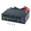 Адаптер 1Set 5.25 '' ПК на передней панели панели мониторинга Media USB 3.0 Audio Audio ESATA SATA Reader Reader