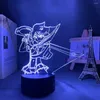 Le luci notturne Kill La Ryuko Matoi hanno condotto la luce per l'arredamento della camera da letto Nightlight Regalo di compleanno Lampada 3D anime
