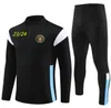 22 23 24 City Kids Man De Bruyne Soccer Tracksuits Grealish SurvetementジャケットトレーニングスーツVeste Maillot de Foot 2024 Adult Tracksuit Football Jogging