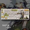 Tillbehör Genshin Impact Theme Razor PBT Material KeyCaps 108 Keys Ställ in för mekaniskt tangentbord OEM -profil endast KeyCaps Manyudou