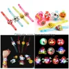 Andra festliga festförsörjningar Halloween Led Light Up Armband Glow in the Dark Kids Birthday Easter Favors Drop Delivery Home Garden Dhmiq