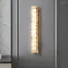 Applique SOFEINA postmoderne cristal lumières or LED luxe laiton contemporain chambre luminaires appliques décoration