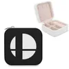 Jewelry Pouches Super Smash Bros Logo Storage Box Multilayer Rotating Plastic Organizer With Mirror Ssb