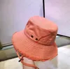 Sombrero de cubo de diseñador para mujer Gorra deshilachada Casquette Bob Sombreros de ala ancha Verano Equipado Pescador Playa