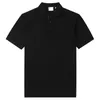 Marque hommes haut broderie manches courtes couleur unie polo hommes polo slim hommes shirtM-XXL