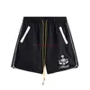 Designer Short Fashion Casual Clothing Beach Shorts Rhude Coconut Crown Exquisite Brodery Split Contrast Panel Elastic Pull Rope Casual Double Layer Shorts för