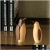 Cinturini per orologi Danimarca Legno Piccolo pinguino Ornamenti Paese americano Soft Decor Housing Modello Studio Desktop Attrezzatura da gioco in legno Drop Dhwfr