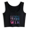 Damen-Tanktops „If You Play For Both You'll Always Win“ Design-Tanktop „Bisexual Pride Month Gifts“ Crop Tops Sommer atmungsaktives Unterhemd