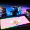 Отдых RGB CardCaptor Sakura Anime Girl Gamer Mouse Pad Gaming Accessiores Mousepad Maus