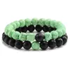 Perline Strand Colorf Yoga Bead Bracciali Braccialetti Nero Verde Rosso Blu Scrub Pietra naturale White Pine Lovers Bracciale elastico Gioielli Dhcos