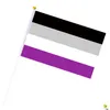 Banner vlaggen LGBT handheld vlag 14x21cm homo lesbische homoseksuele biseksuele trots op maat gemaakte regenboog drop levering home tuin feestelijke p dhwjg