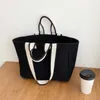 Kvällspåsar 2023 Summer Fashion Tote Bag Soft Canvas Lady Shoulder Large Capicity Eco Friendly Shopping Handväska för resor