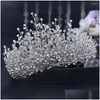 Haarspangen Haarspangen 2022 Formelle Braut Tiara für Braut Hochzeit Krone Mädchen Accessoires Schmuck Drop Lieferung Haarschmuck Dho8J