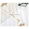 Pendant Necklaces Girls Fashion Gold Shell Necklace Trendy Womens Simple Neck Chain Birthday Gift Whosale Female Jewelry Drop Delive Dhk9U