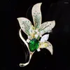 Broszki szpilki delikatne cyrkonia Magnolia broszka brooch pin odzieży akcesoria