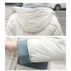 Trenchs pour femmes manteau en coton femmes Plus longue à capuche lâche femmes veste rembourrée vers le bas épaissi femme hiver Parka vêtements d'extérieur