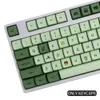 Tillbehör XDA -profil Set Japanese Green Tea Keycaps PBT SubliMation för GMK 61/64/68/84/87/96/980/104/108 Mekaniskt tangentbord 7U Space