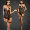 50% OFF Ribbon Factory Store Sexy warm intimate cheetah snake sexy lingerie and tight fitting women's dress set